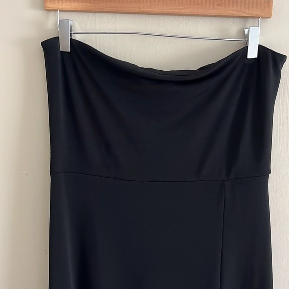 BANANA REPUBLIC maxi tube dress in black with front slit formal cocktail party - Picture 3 of 6